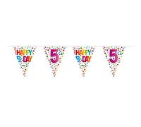 Folat - 5to Cumpleaños Guirnalda de Bunting Dots Happy Bday - 10 m