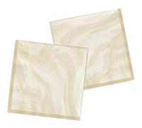 Folat 61914 Vajilla de fiesta Servilletas Fiesta 33cmx33cm 20 piezas Beige Mármol - Servilletas de papel para Cumpleanos, Fiesta infantil, Despedida de Soltera, Compromiso, Boda, Aniversario