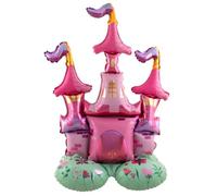 Folat 62941 Globo de pie Castillo de princesas Globo de pie - Castillo de princesas - 65 x 90 cm Decoración de cumpleaños de princesa