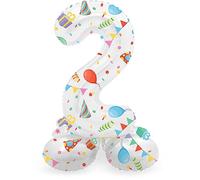 Folat 63962 Globo de Aluminio Número Figura 2 Joyful Party Multicolor 72 cm - decoración globos para cumpleaños, aniversario (no se necesita helio)