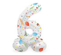Folat 63966 Globo de Aluminio Número Figura 6 Joyful Party Multicolor 72 cm - decoración globos para cumpleaños, aniversario (no se necesita helio)