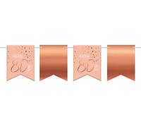 Folat 67480 Bunting Garland Elegante Rubor exuberante años-6 m, color rose gold, Número 80
