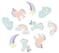 Folat 68321 Confeti de mesa XL Unicorns & Rainbows - 45 piezas