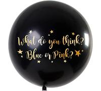 Folat 69346 Balloon Gender Reveal Girl Metallic - 90cm Globos de látex para Aire y Helio para Baby Shower