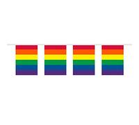 Folat - Arco Iris Cuadrado Guirnalda Para Temática Fiesta - 10 metros - Multicolor