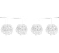 Folat B.V. De Pom Pom Guirnalda de Panal Papel 3 m Color Blanco