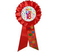 Folat B.V Folat 04725 18th Happy Birthday Badge With Rainbow Dots, multicolor