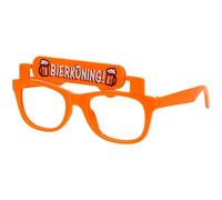 Folat B.V.-Folat 24083 Gafas cambia a Bierkoningin y Geef me bier, fiestas temáticas, carnaval, vasos para festivales de cerveza, color naranja
