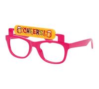 Folat B.V.-Folat 24084 Gafas cambia a Cheers y “Thirsty” -Rosa, fiestas temáticas, carnaval, vasos para festivales de cerveza, color rosado