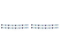 Folat B.V.- Folat 24318 Papel Azul Guirnalda de banderines-Bold Blue-6 Metros Fiestas de Bodas para Festivales, carnavales, decoración de cumpleaños, Baby Shower para niños, Color (Paquete de 4)