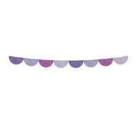 Folat B.V.- Folat 24337 Papel Morado Guirnalda de abanicos-Posh Purple-4 Metros Fiesta para Festivales, carnavales, decoración de cumpleaños, Color