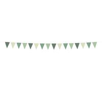 Folat B.V.- Folat 24342 Papel Verde Guirnalda de banderines-Serene Sage-6 Metros Fiesta para Festivales, carnavales, decoración de cumpleaños, Color