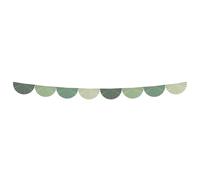 Folat B.V.- Folat 24343 Papel Verde Guirnalda de abanicos-Serene Sage-4 Metros Fiesta para Festivales, carnavales, decoración de cumpleaños, Color