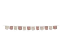 Folat B.V.- Folat 25000 Shower Deko, Babyparty, Rosa, WeißWimpelkette-Blooming Baby Girl-6 Meter, Multicolor