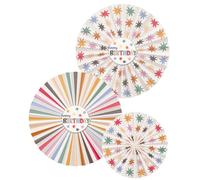 Folat B.V.- Folat 26866 Decoración Blanca con Estrellas de Colores-Rosetones decoratives-Starburst-3 Piezas-Cumpleaños Feliz y Colorido para niños y Adultos, Multicolor
