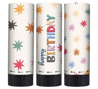Folat B.V.- Folat 26873 Decoración Blanca con Estrellas de Colores-Party Popper Mini-Starburst-3 Piezas-Cumpleaños Feliz y Colorido para niños y Adultos, Multicolor