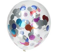 Folat B.V- Folat Globos con papel de aluminio confeti de color, Multicolor, 30 cm (Betallic 8583)