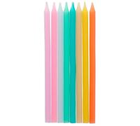 Folat B.V.- Folat Velas 10cm-24 Piezas Adornos para Pasteles cumpleaños, Aniversario de Bodas, Graduación, Baby Shower, Fiesta de niños, Multicolor, 10 cm (24258)