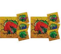 Folat B.V- Servilletas de Dinosaurios - 25 x 25 cm - 1 x 16 Unidades, Color carbón, Talla única (61852) (Paquete de 2)