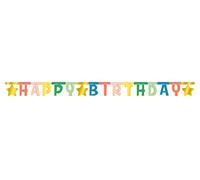 Folat- Carta Banner Feliz cumpleaños Retro, Color multi colors (18995)