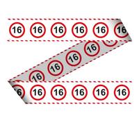 Folat - Cinta adhesiva para señal de tráfico de 16 cumpleaños - 15 m