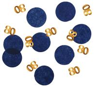 Folat Confeti ElegantVerdadera azul años-25 gramos, color blue, Número 80 (66380)