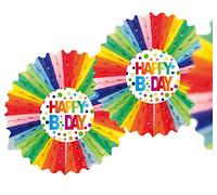 Folat- Feliz cumpleaños Puntos Panal-30 cm, Multicolor (65115)