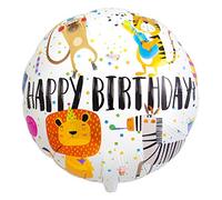 Folat - Globo De Papel de aluminio '¡Feliz cumpleaños!' Animales - 45cm