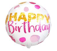 Folat - Globo De Papel de aluminio '¡Feliz cumpleaños!' Puntos - 45cm