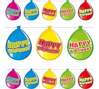 Folat - Guirnalda Con Globos De Feliz Cumpleaños - Multicolor - 10 metros