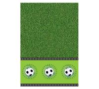 Folat - Mantel para Fiestas (plástico, 130 x 180 cm), diseño de fútbol, Color Verde, Blanco y Negro