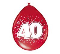 Folat - Metálico Globos Para Fiesta Decoración - Rojo Rubí - 12In/30cm - 8 piezas