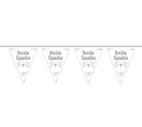 Folat - Recién Casados Guirnalda Para Temática Fiesta - 10 metros - Blanco