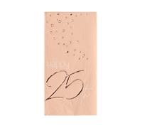 Folat Servilletas Elegante Rubor exuberante 25 Años 33x33cm-10 piezas, color rosado (67225)