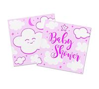 Folat - Servilletas Niña Bebé Ducha Rosa 25x25cm - 20 piezas