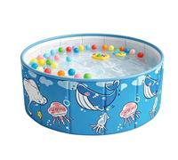 Foldable Kiddie Pool For Kids Dogs Summer 90x45cm | PVC no inflable Pop Up Play Pool | Portable Outdoor Bathing Splash ool Easy Store For Backyard Beach Camping