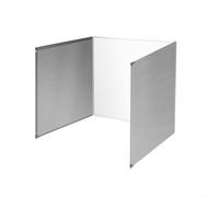 Foldable Stainless Steel Stove Baffle 29x40cm Oil para splash Guard(29 * 40 3slices)