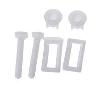 Folewr 1 par de tornillos para bisagras de asiento de inodoro, kit de fijación de tornillos y herramientas de reparación de asiento de inodoro