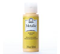 FolkArt Metallic Acrylic Paint in Assorted Colors (2 oz), 676, Inca Gold