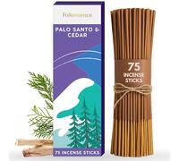 Folkulture Varillas de incienso de Palo Santo y cedro, paquete de 75 insentidos para curación, varillas de aromas naturales y no tóxicos, juego de regalo de granja para meditación, combustión lenta