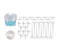 FOLODA Depósito de humedad para plantas de 10 litros con controlador para un riego eficaz del jardín, kit de riego por goteo para exteriores