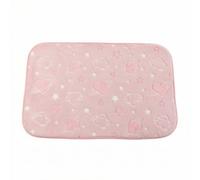 Folpus Alfombra de Baño Luminosa Antideslizante Tapete Felpudo Esterilla de Poliéster Esponjoso con Gran Absorción y Superficie, 80 50cm, Rosa Estrellas Dulces
