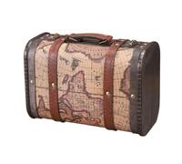 Folpus Baúl con Entorno Compacto Caja Almacenaje con Acabado Multiusos Maleta Retro para Estantería, Gris