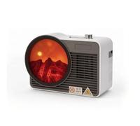 Folpus Calefactor de Escritorio Estufa Eléctrica Portátil Mini Chimenea Cerámica con Temporizador Más de 8h y Bajo Ruido Adecuado para Teletrabajo Escritorio Dormitorio Personal