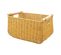 Folpus Cesta Plástico PP Tejido Amplio Cesta con Transporte Ligero Cestas Almacenamiento para Dormitorio, Baño