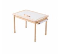 Folpus Escritorio Infantil Mesa de Juego Mesa de Actividades de Madera con Pizarra y Tablero Extraíbles para Experimentos con Arena y Agua con Ganchos