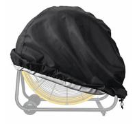 Folpus Funda para Ventilador Exterior Cubierta de Protección Resistente a Intemperie Cordón de Ajuste Apertura Elástica para, Negro+Plateado, 78 22 78cm 24-30 Pulgadas