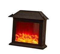 Folpus Luces de Chimenea Chimenea Falsa Linterna de Chimenea Luz de Chimenea eléctrica Lámpara de Fuego LED con Efecto de Llama Decoración navideña, Techo Plano