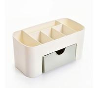 Folpus Organizador de Escritorio con Cajón Deslizante Caja de Almacenamiento Contenedor Mueble Auxiliar Plástico PP Resistente y Base Antideslizante Apto, Verde, 1 Unidad