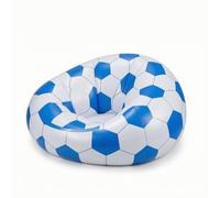 Folpus Sofá Baloncesto Inflable Sillón Redondo Asiento Hinchable Portátil con Centro Profundo y Superficie Aterciopelada en PVC Adecuado para Lectura, Azul, Sofá De Fútbol Inflable